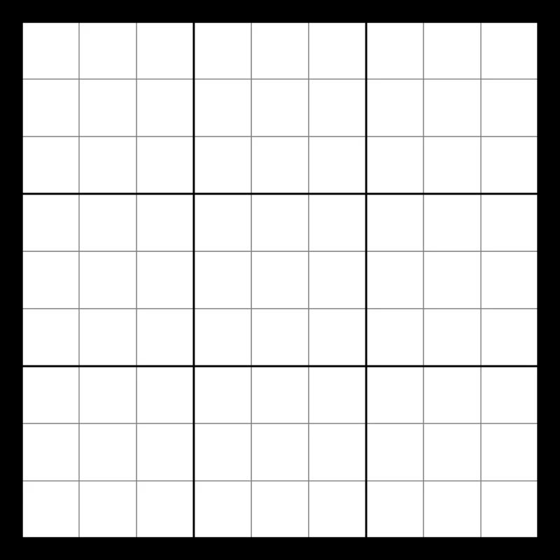 Sudoku blanko Raster