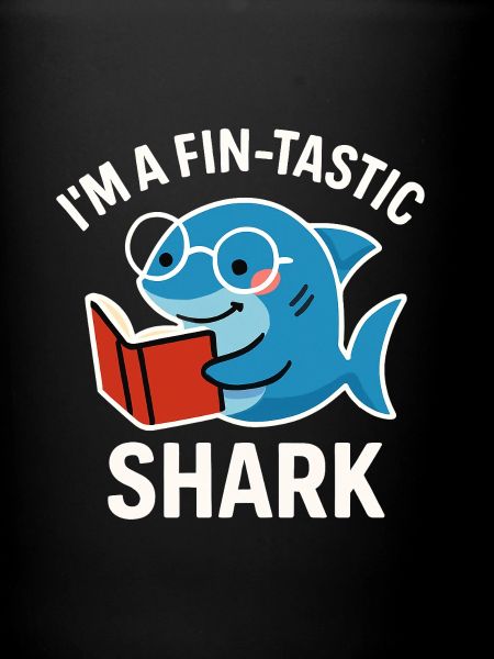 Fin-Tastic Shark reads book