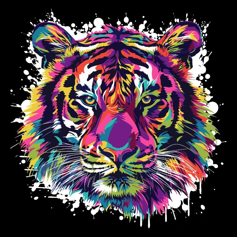 Éclat de couleur animal tigre