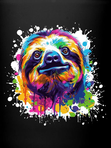 Farbexplosion Faultier Sloth