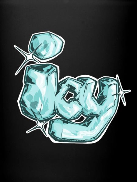 Icy, mot dessiné