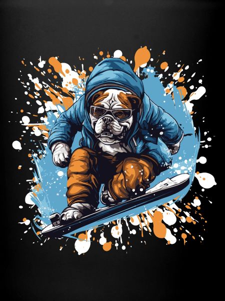 Bulldog Chien Snowboard