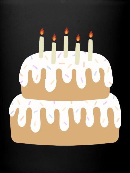 Two-Tier Cake with Candles