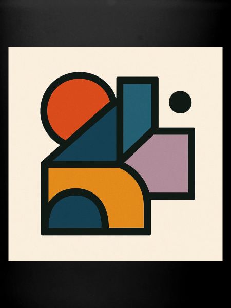 Contrasting geometric shapes