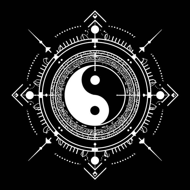 Beruhigendes und harmonisches Yin-Yang-Symbol