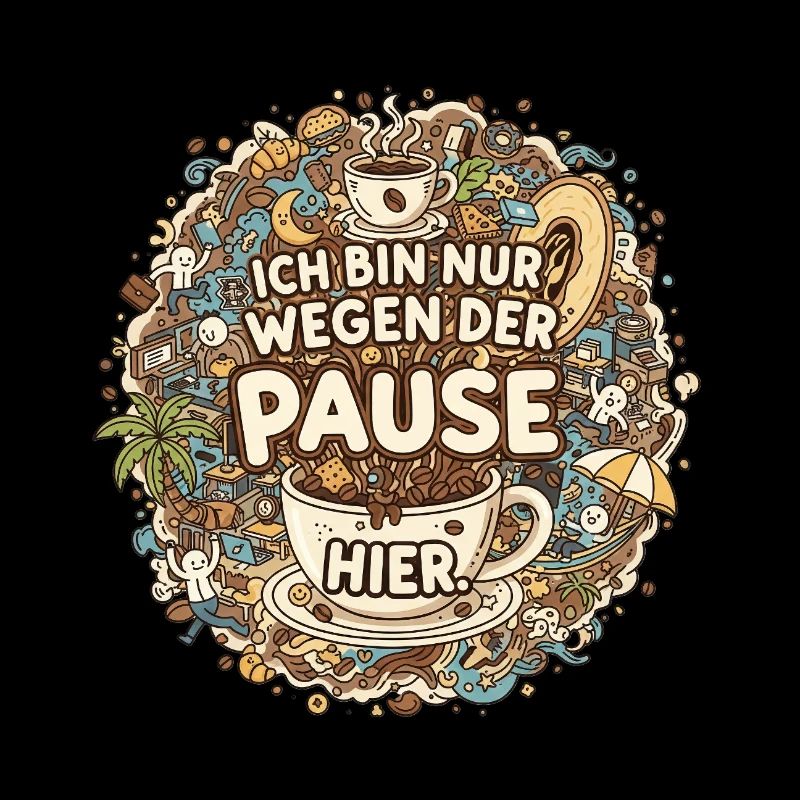Je suis là juste pour la pause – café