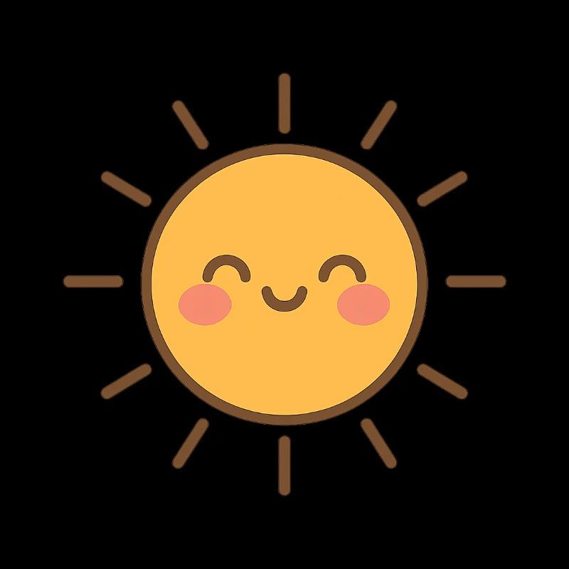 Sonne Süßes Lächeln