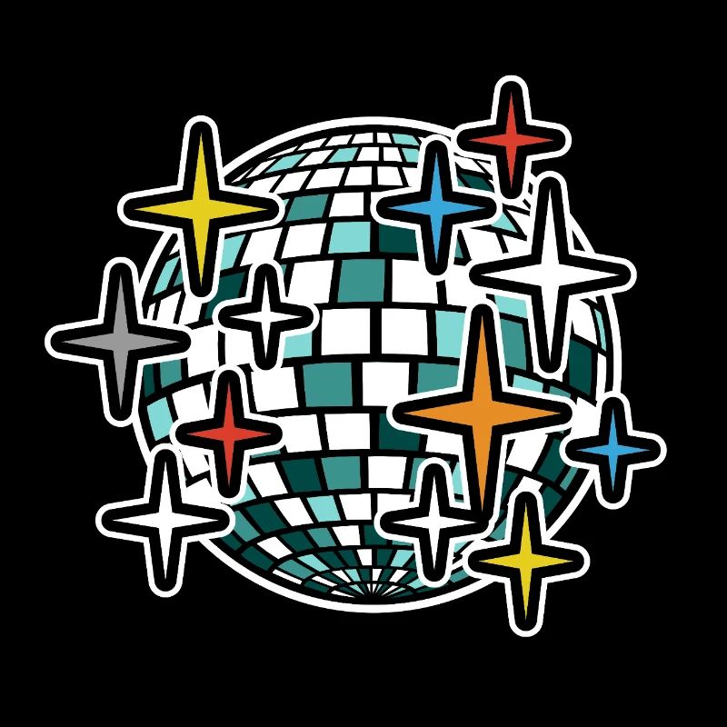 Spiegelkugel farbenfroh