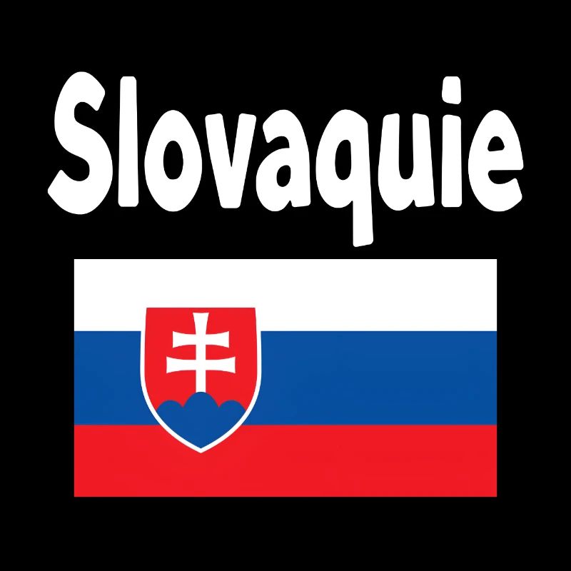 Slowakei, stilisierte Flagge und Wappen