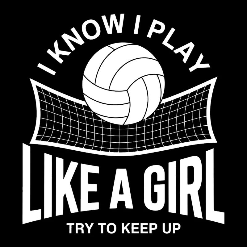 Citation de joue comme une fille de volley-ball