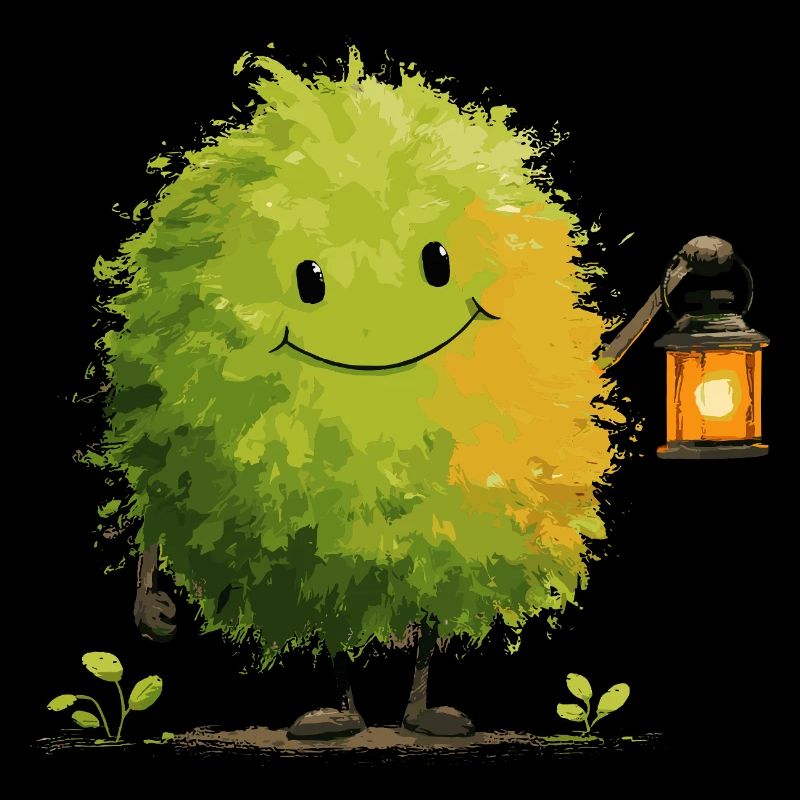 Buschfreund mit Laterne