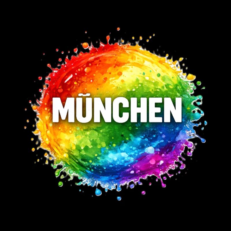 Bunter Farbsplash über München