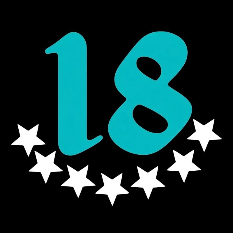 18 Star Pattern, Numbers, Birthday