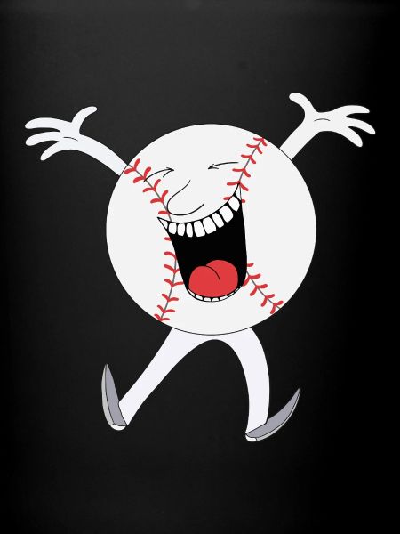 Laughing Baseball Mascot