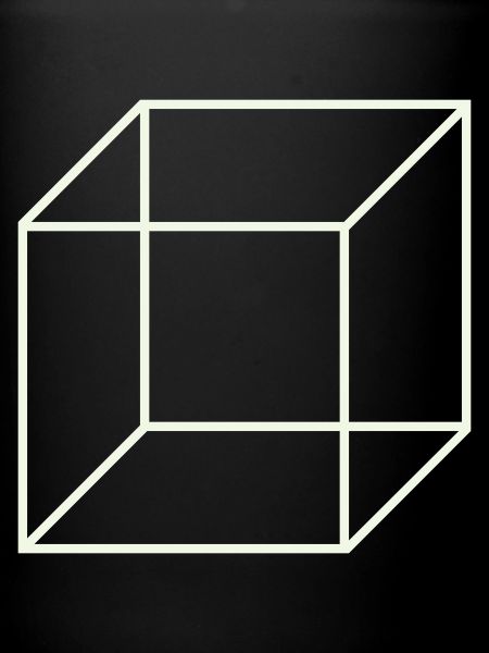 Cube de fil géométrique