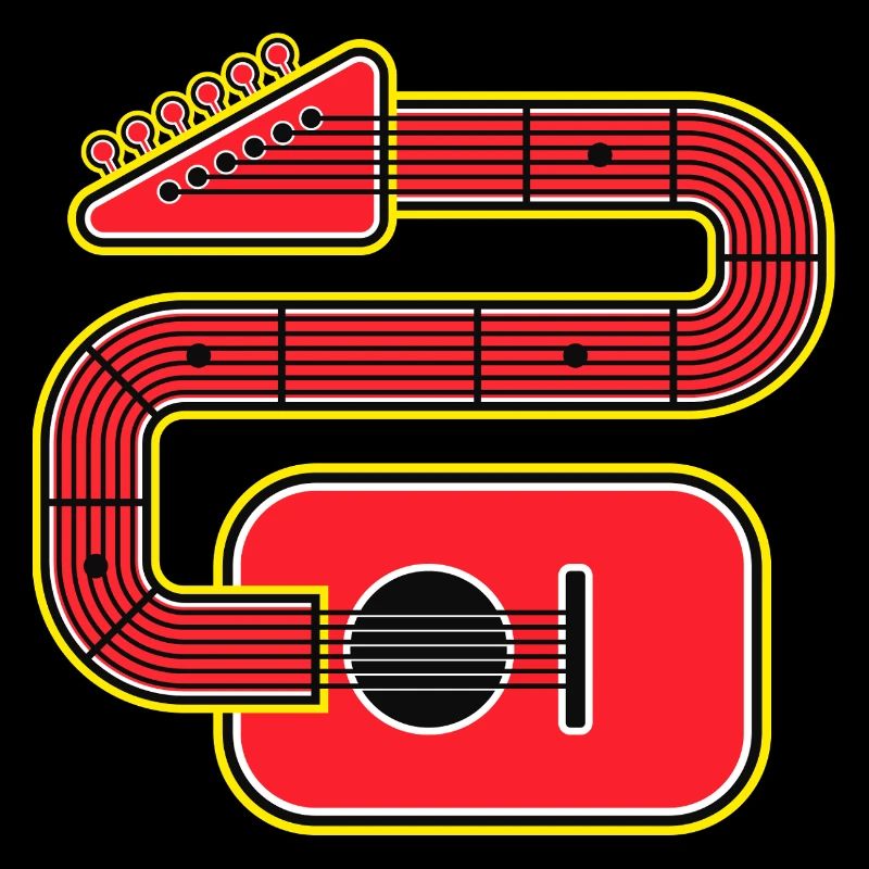 Rote Abstract Shape Gitarre