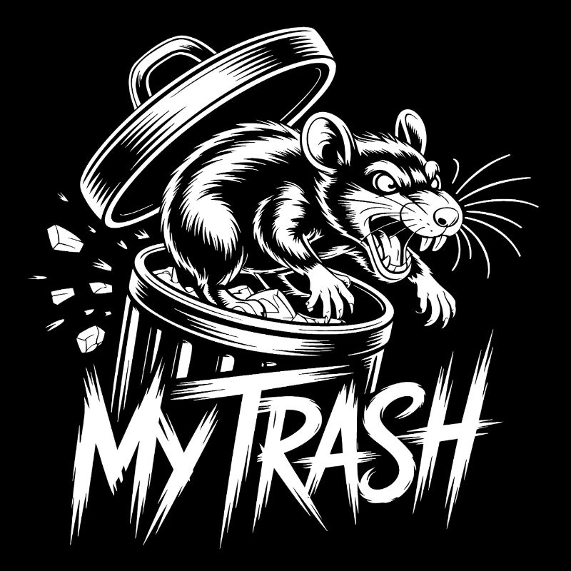 Aggressive Ratte im Mülleimer – My Trash Fun