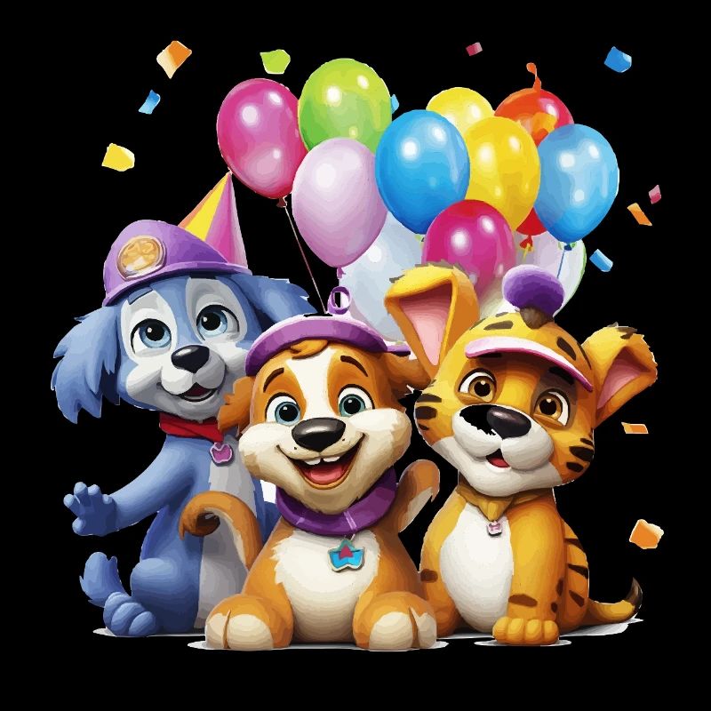 Ballonfreunde Hunde Trio