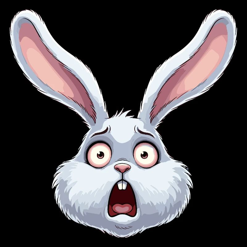 Schockhase Cartoon Illustration