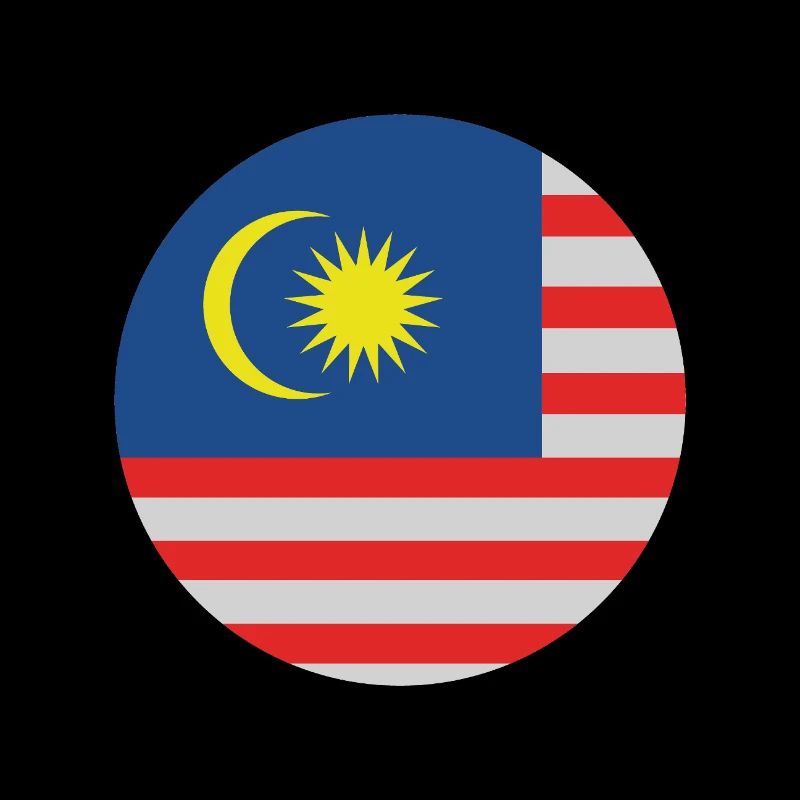 Drapeau rond de Malaisie