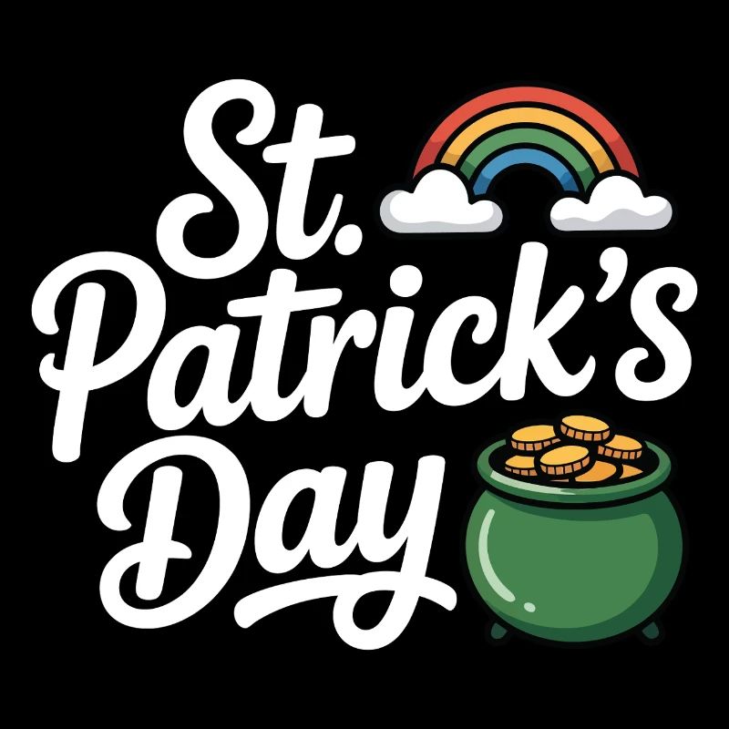 Glückstopf aus Gold & Regenbogen – St. Patrick's Day Fe
