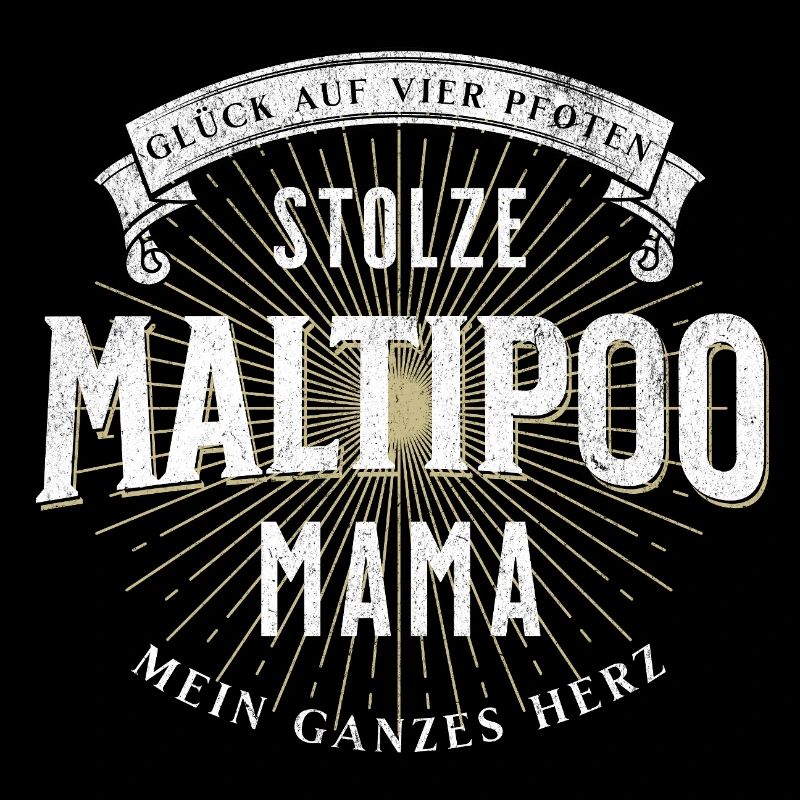 Stolze Maltipoo Mama Glück auf 4 Pfoten