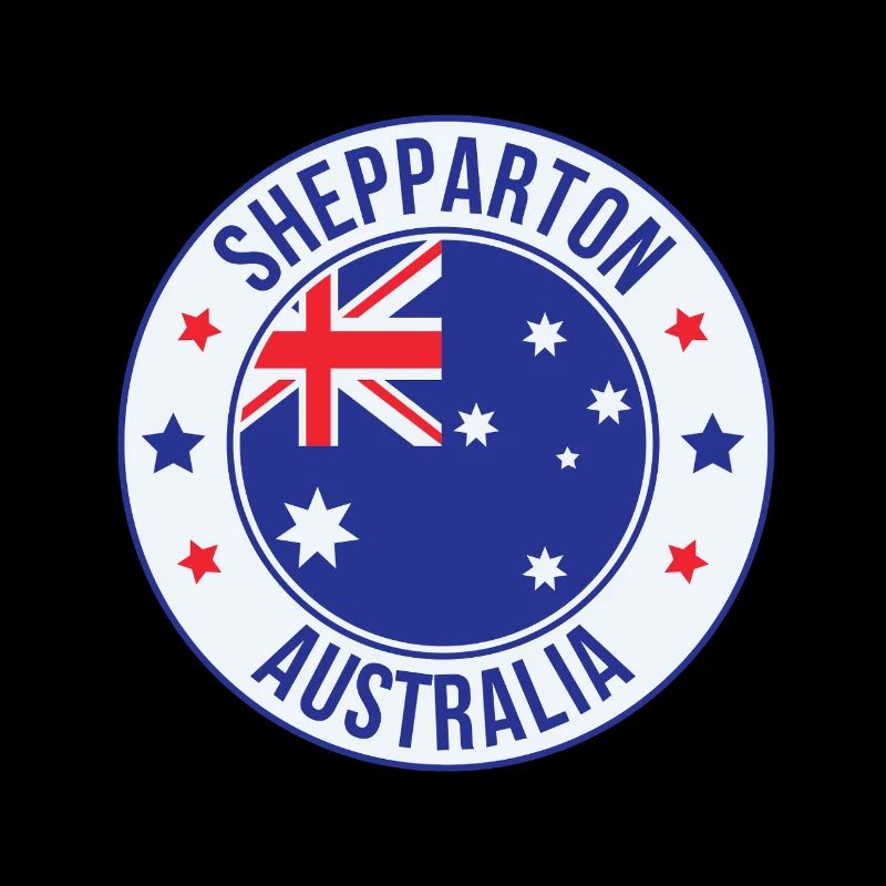 Shepparton Australia Round Flag Emblem