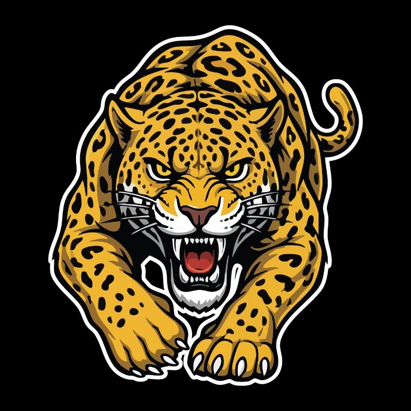 Leopard Jaguar Wild Attack Mascot Predator