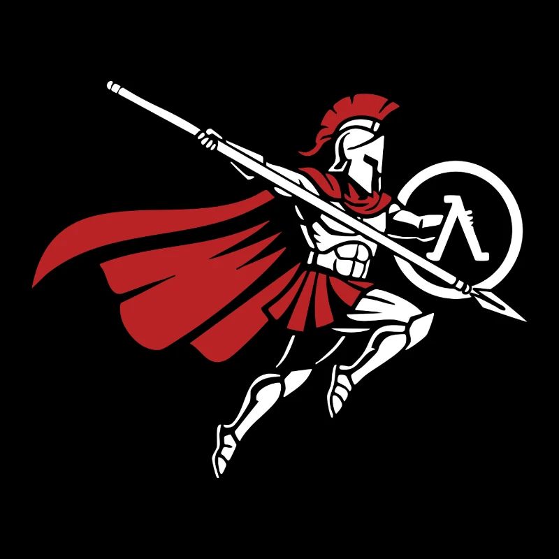 Spartiate Saut de Lance Mascotte Spartan Strike