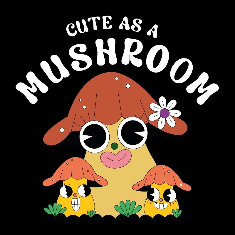 Mignon comme un champignon – Motif de champignon sucré