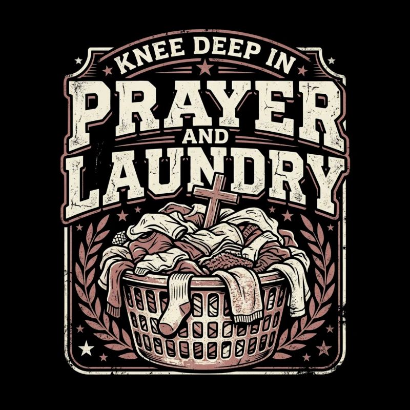 Knee Deep In Prayer And Laundry Christliche Mama