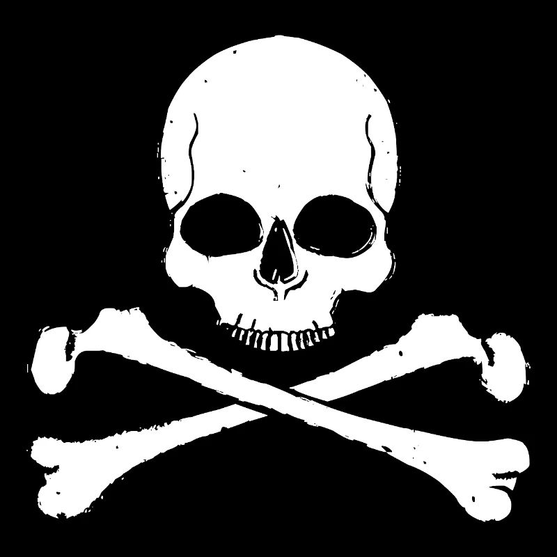 Schädelkreuz Muster Totenkopf