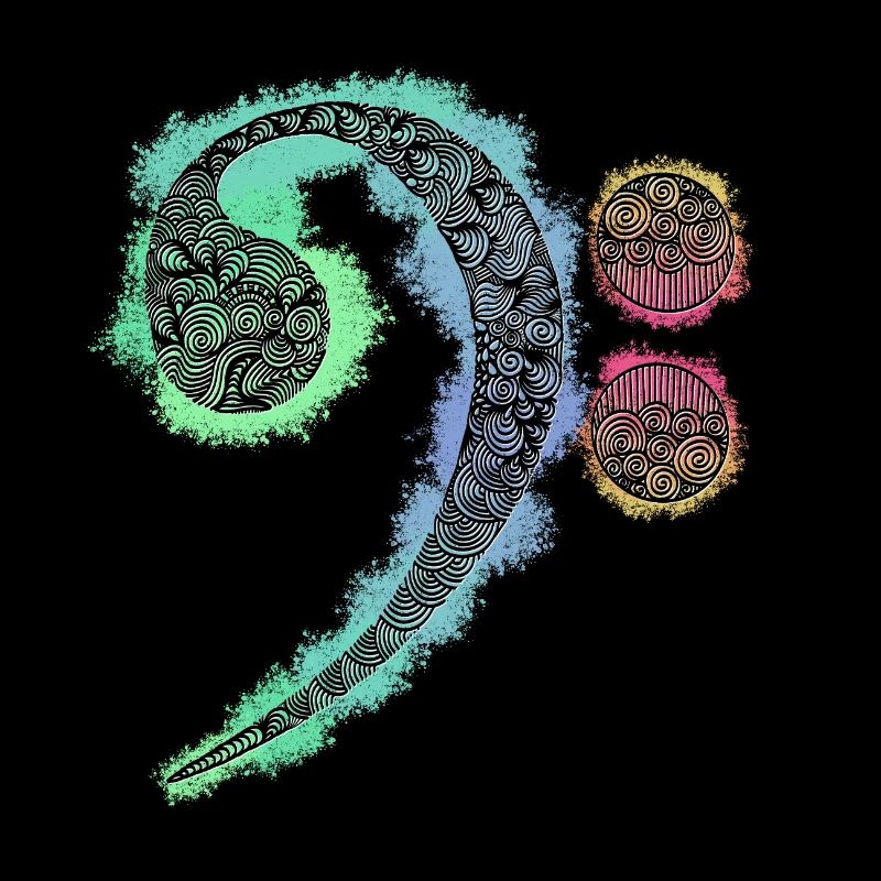 Clé basse Zentangle