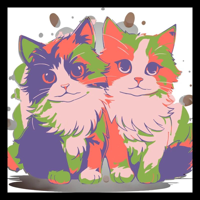 Pop Color Duo-Kätzchen