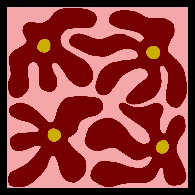 Fleurs rouges : design organique -V3