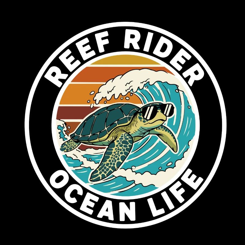 Surf Reef Rider Ozeanlebens-Schildkröte