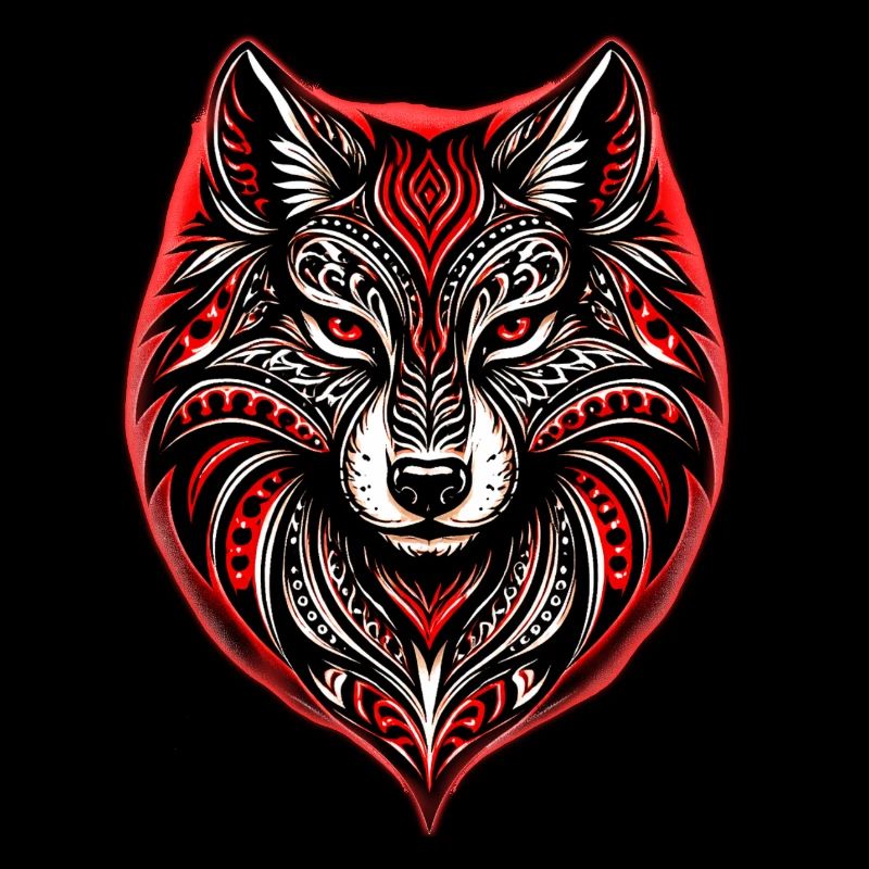 Rot-Schwarzer Stammeswolf