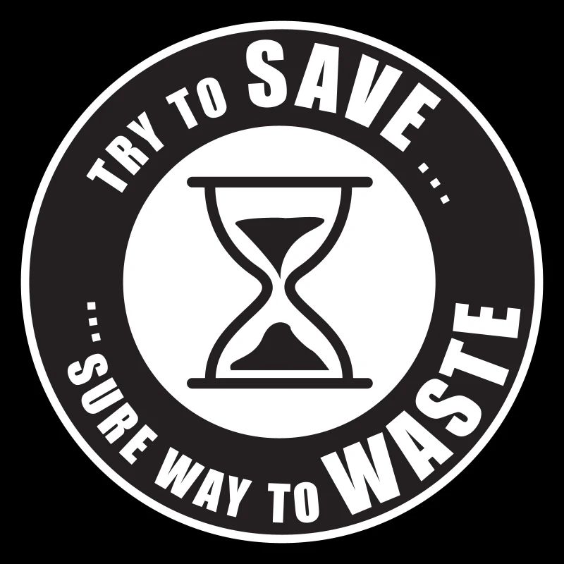 Zeit ist Geld – Sanduhr Warnung