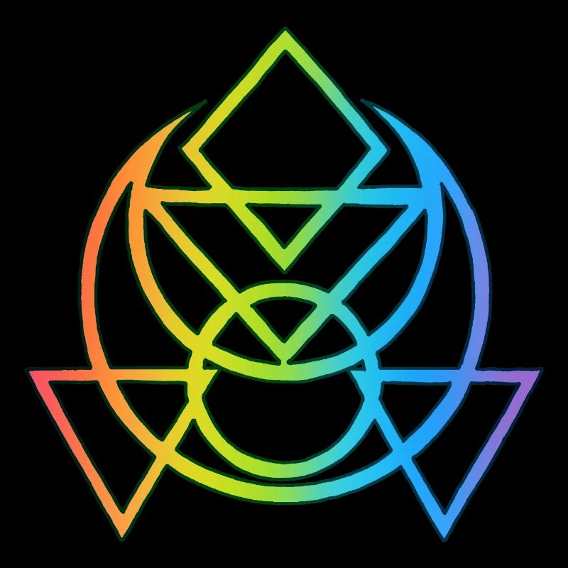 Symbole ésotérique égyptien multicolore