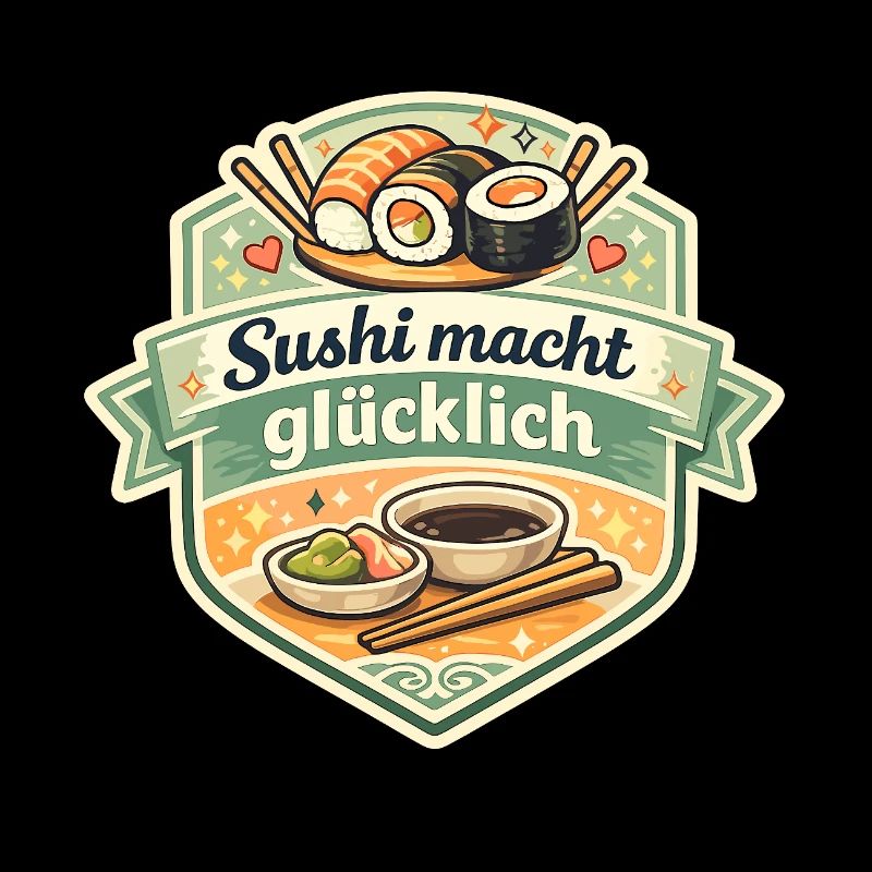 Sushi macht glücklich Sticker