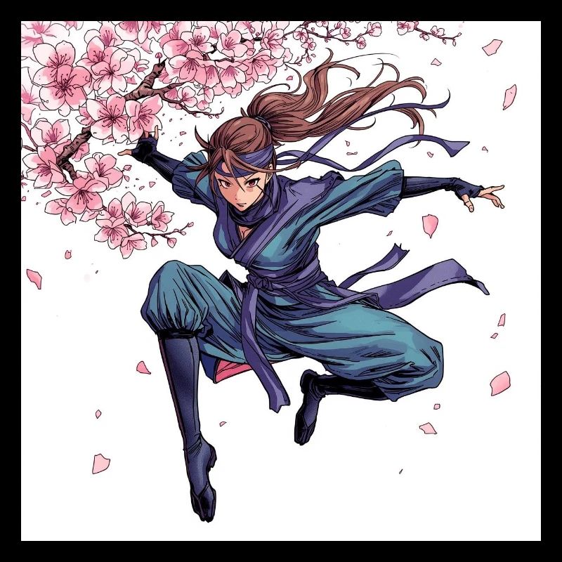 Style guerrier de la fleur de cerisier