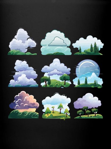 Dessin animé Cloudscapes