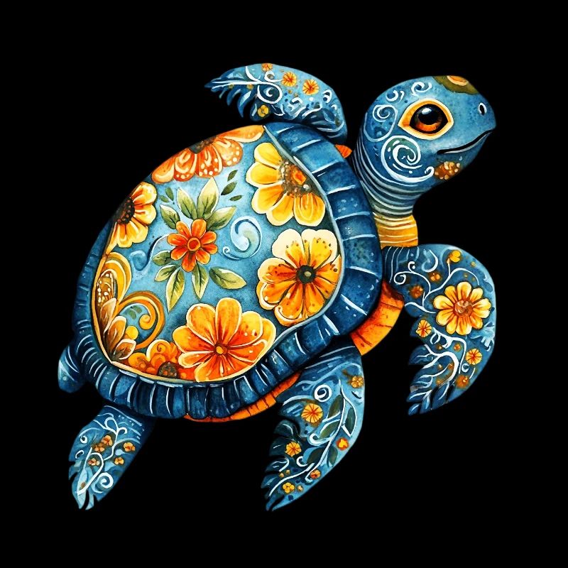 Florale Schildkröte 
