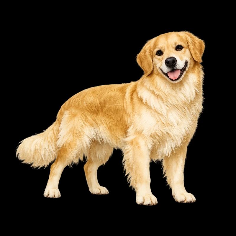 Golden Retriever lächelt