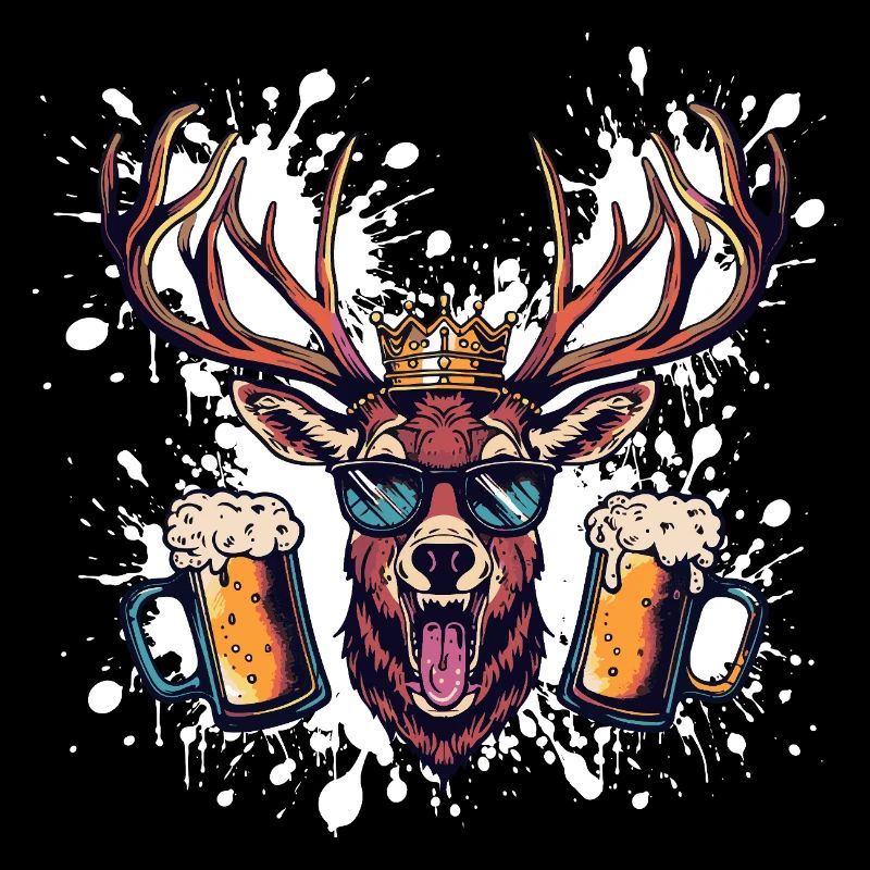 Hirsch Bier Lustig