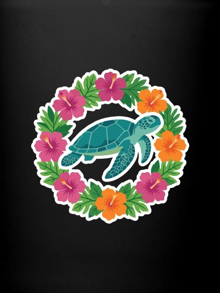 Turtle in Hibiscus Circle