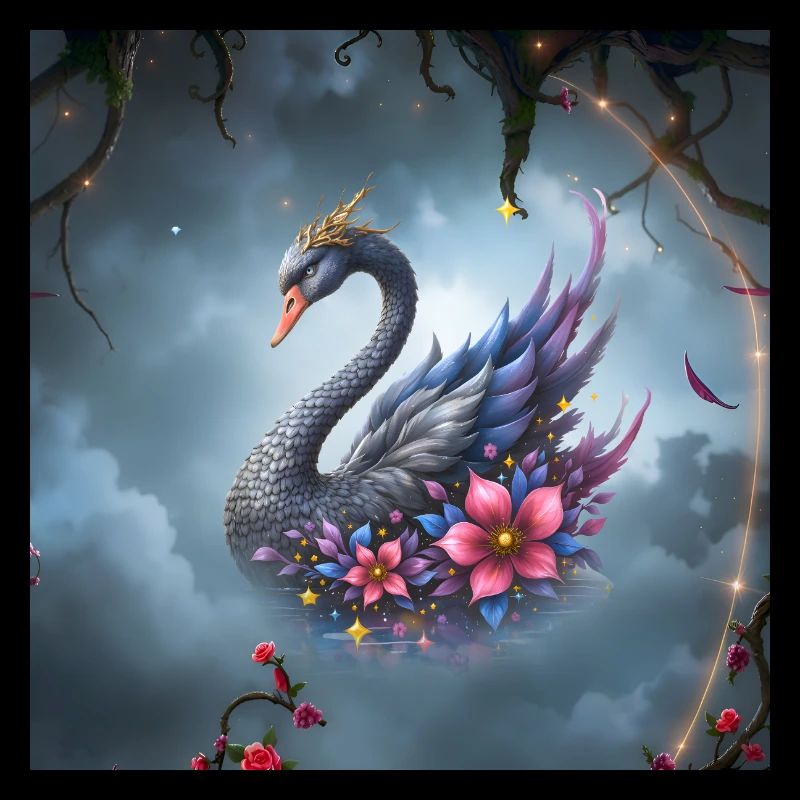Cygne Floral Céleste