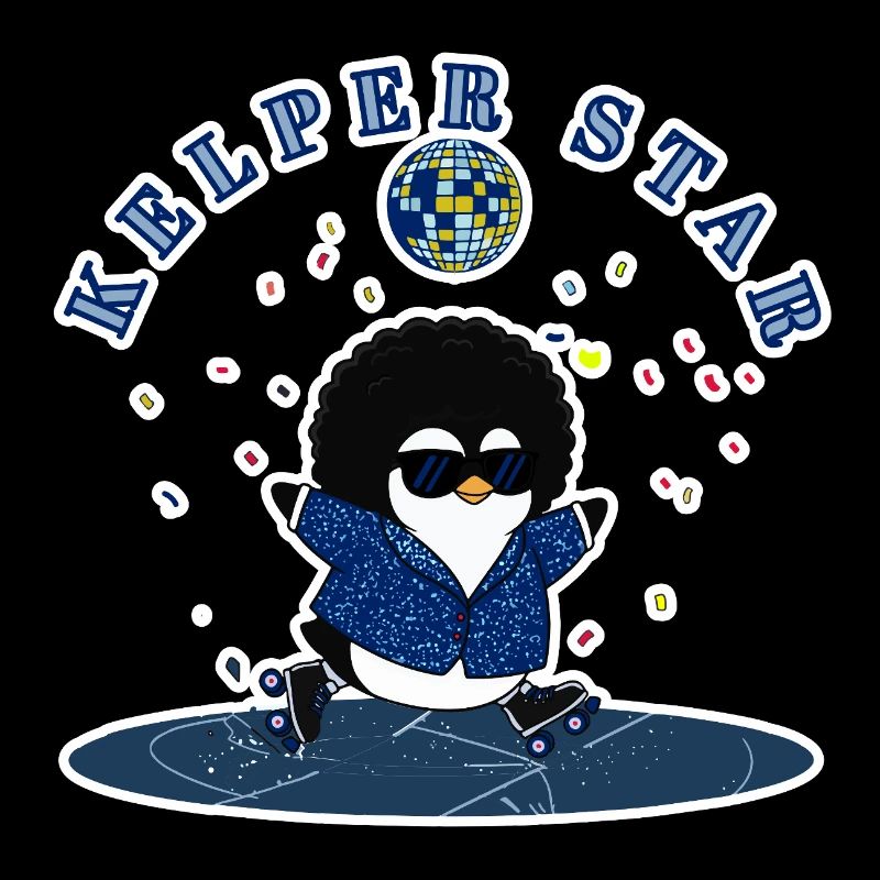 Falklandinseln Cooler Disco-Pinguin Schnee-Schlittschuhläufer