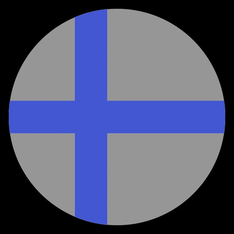 Round Finnish flag