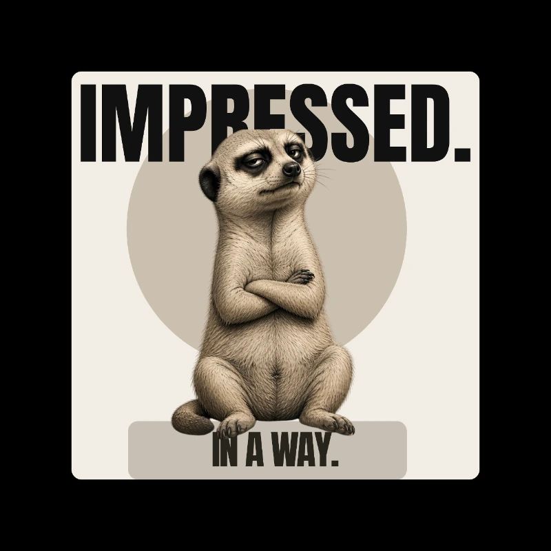 Impressionné. – Conception sarcastique de suricates
